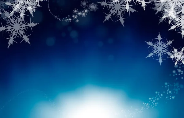 Illustratie Van Een Blauwe Witte Kerst Sneeuwvlok Patroon Bitmappatroon Abstracte — Stockfoto