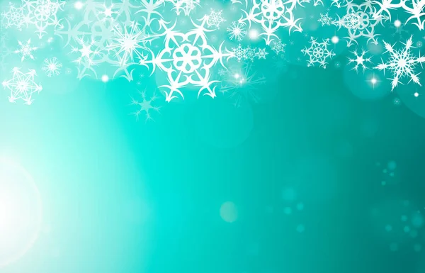 Illustratie Van Een Groene Witte Kerst Sneeuwvlok Patroon Bitmappatroon Abstracte — Stockfoto