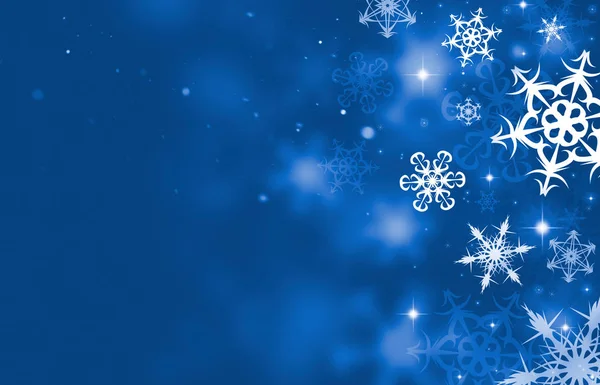 Illustration Eines Blau Weißen Weihnachtsschneeflockenmusters Strukturierter Abstrakter Hintergrund — Stockfoto