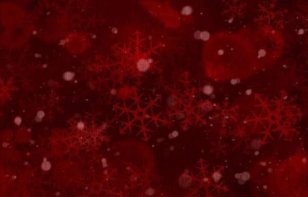 Illustrazione Motivo Rosso Fiocco Neve Natale Sfondo Astratto Strutturato — Foto Stock