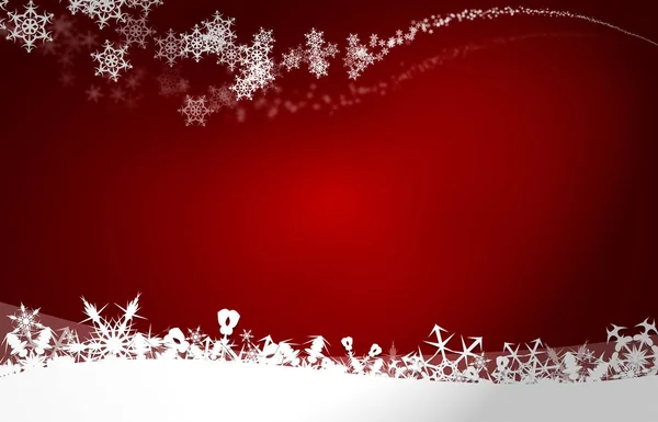 Illustration Red Christmas Snowflake Pattern Textured Abstract Background — Stock Photo, Image