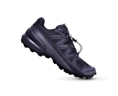 Beyaz arka planda izole edilmiş siyah Eğitmenlerin yan görünümü.