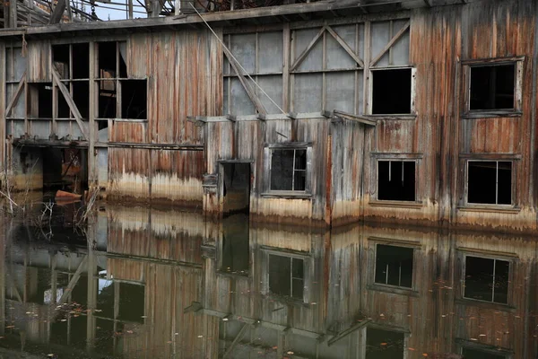 Restos Dragagem Mineração Delelict Fora Cidade Dawson — Fotografia de Stock