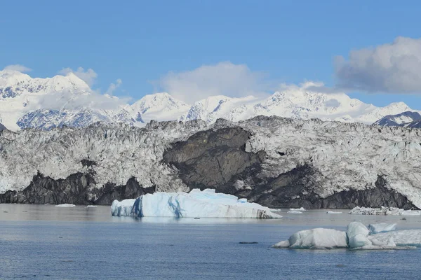 Πάγος Και Παγόβουνα Στο Περιβάλλον Του Columbia Glacier Columbia Bay — Φωτογραφία Αρχείου