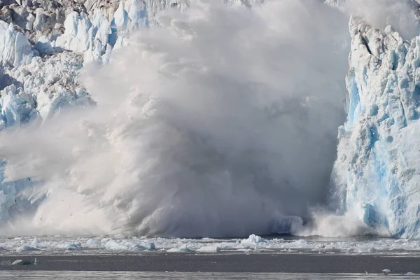 Jég Jéghegyek Columbia Gleccser Columbia Bay Valdez Alaszka Környezetében — Stock Fotó