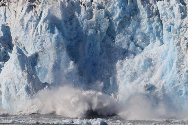 Glace Icebergs Dans Environnement Glacier Columbia Baie Columbia Valdez Alaska — Photo