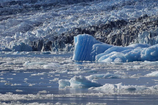 Πάγος Και Παγόβουνα Στο Περιβάλλον Του Columbia Glacier Columbia Bay — Φωτογραφία Αρχείου