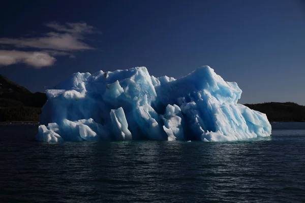 Glace Icebergs Dans Environnement Glacier Columbia Baie Columbia Valdez Alaska — Photo