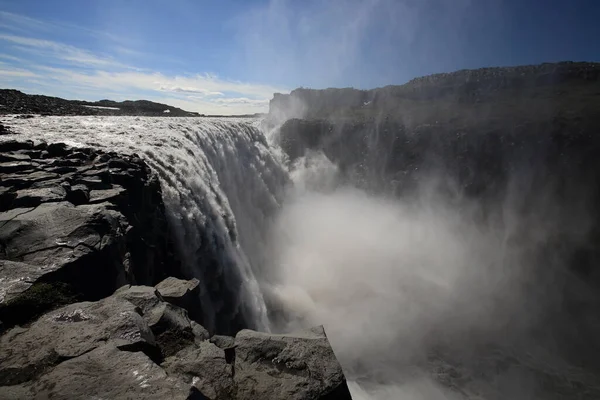 Водоспад Деттіфосс Національний Парк Ватнайкутль Ісландія — стокове фото