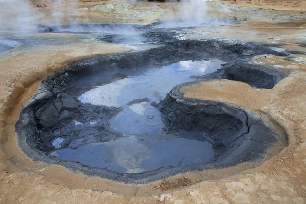 Namafjall Hverir Área Geotérmica Myvatn Islândia — Fotografia de Stock