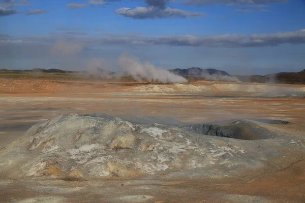 Geothermalgebiet Namafjall Hverir Myvatn Island — Stockfoto