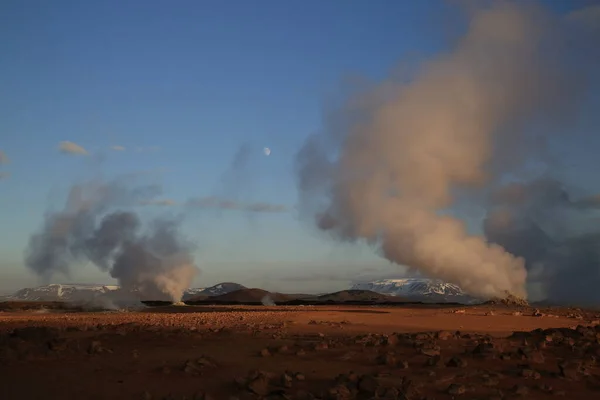 Namafjall Área Geotérmica Cerca Del Lago Myvatn Área Noreste Islandia —  Fotos de Stock