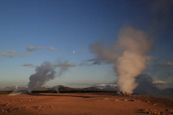 Namafjall Área Geotérmica Cerca Del Lago Myvatn Área Noreste Islandia — Foto de Stock