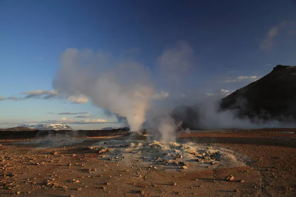 Namafjall Área Geotérmica Perto Lago Myvatn Área Nordeste Islândia — Fotografia de Stock