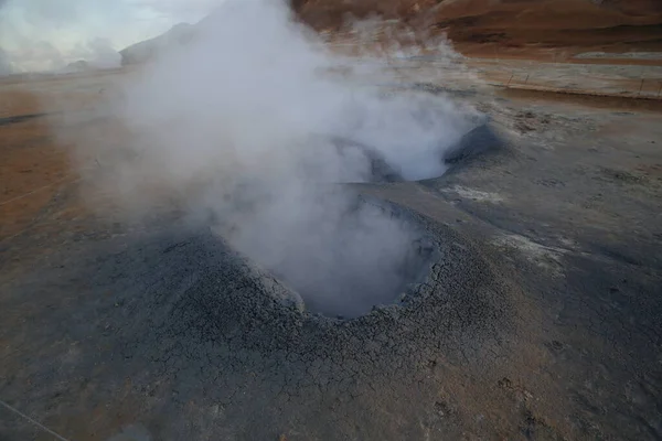 Geothermalgebiet Namafjall Der Nähe Des Myvatn Sees Nordöstliches Gebiet Island — Stockfoto