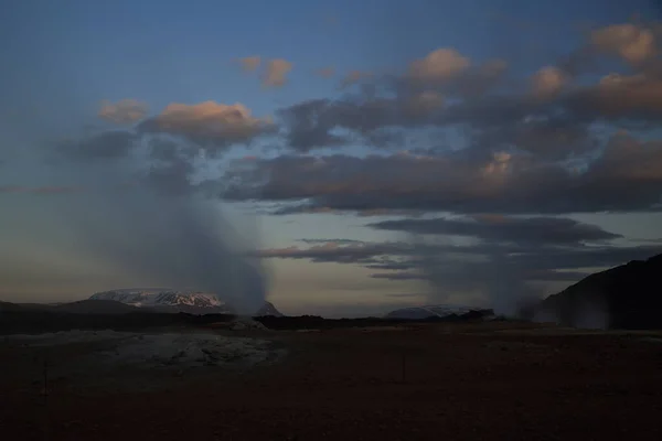 Namafjall Área Geotérmica Perto Lago Myvatn Área Nordeste Islândia — Fotografia de Stock