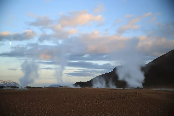 Namafjall Área Geotérmica Cerca Del Lago Myvatn Área Noreste Islandia —  Fotos de Stock