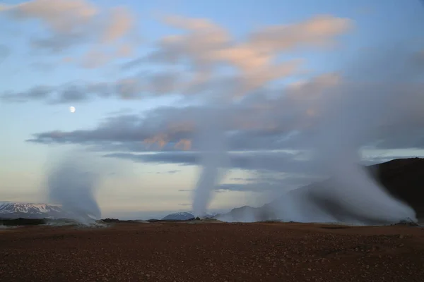 Namafjall Área Geotérmica Cerca Del Lago Myvatn Área Noreste Islandia — Foto de Stock