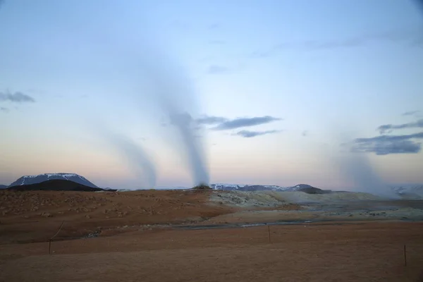 Namafjall Geothermisch Gebied Buurt Van Het Myvatn Meer Noordoosten Ijsland — Stockfoto