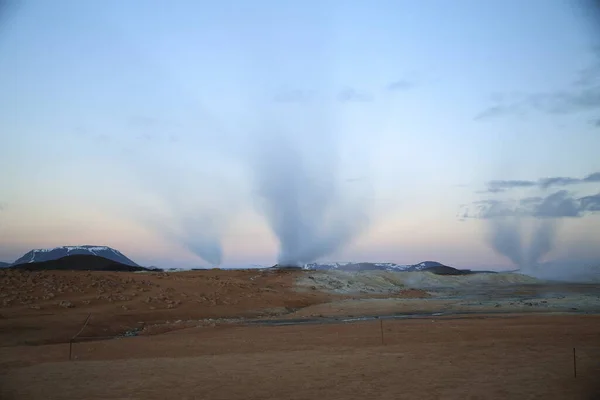 Namafjall Geothermisch Gebied Buurt Van Het Myvatn Meer Noordoosten Ijsland — Stockfoto