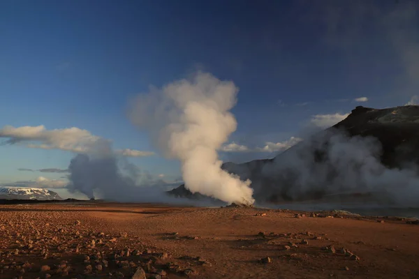 Area Geotermica Namafjall Vicino Lago Myvatn Zona Nord Est Islanda Immagine Stock