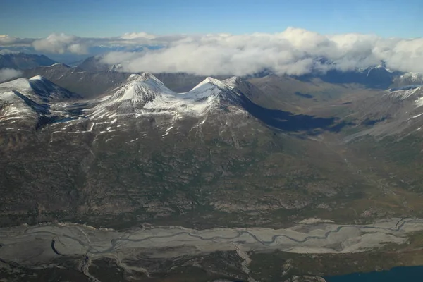 Wrangell Elias Fotografado Avião Alasca — Fotografia de Stock