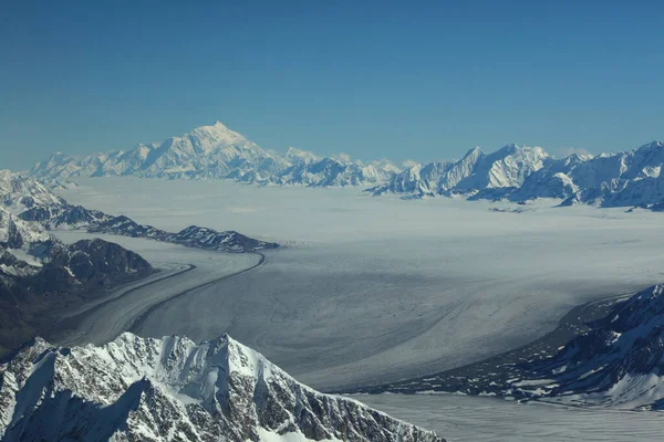 Wrangell Elias Photographié Depuis Avion Alaska — Photo