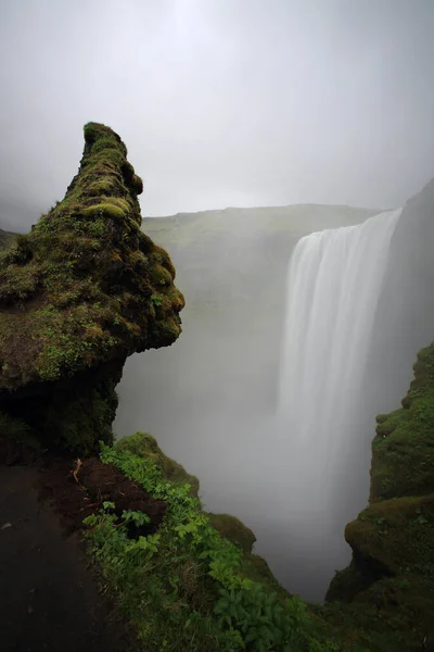 Skogafoss Skogafoss Waterfall Ισλανδία — Φωτογραφία Αρχείου