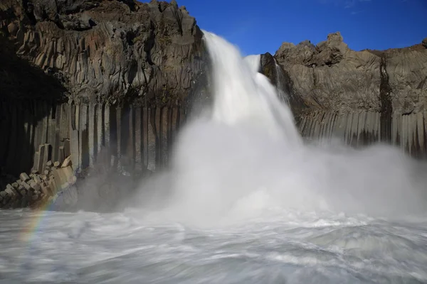 Aldeyjarfoss Een Waterval Skjalfandafljot Rivier Het Noorden Van Ijsland — Stockfoto