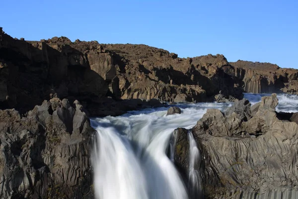 Aldeyjarfoss 冰岛北部Skjalfandafljot河的瀑布 — 图库照片