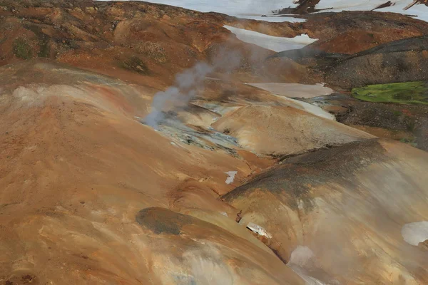 Kerlingarfjoll Vagy Ogress Hegység Riolit Hegység Vulkanikus Hegység Található Hegyekben — Stock Fotó