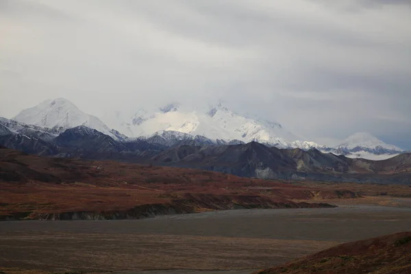 Paisagem Torno Rua Denali Denali National Park Alaska Eua — Fotografia de Stock