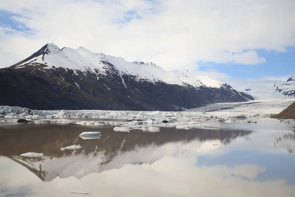 Heinabergsjokull Παγετώνας Και Λιμνοθάλασσα Στην Ισλανδία — Φωτογραφία Αρχείου