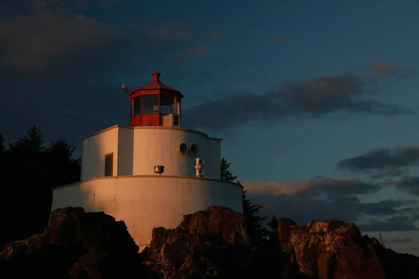 Amphitrite Point Deniz Feneri Uclulelet Yakınlarında Vancouver Adası British Columbia — Stok fotoğraf