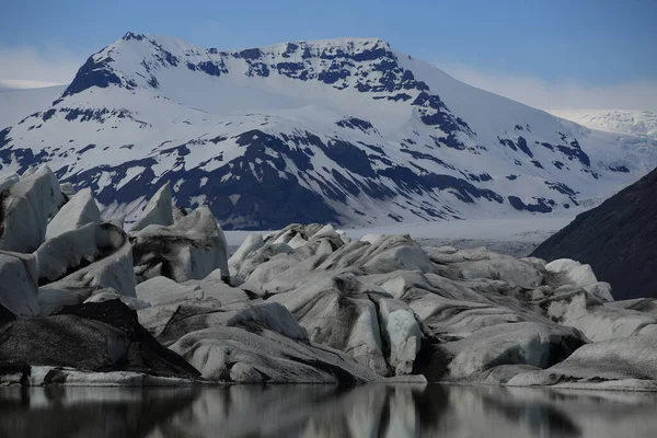 Heinabergsjokull Παγετώνας Και Λιμνοθάλασσα Στην Ισλανδία — Φωτογραφία Αρχείου