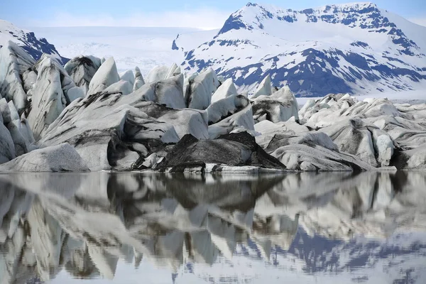 Heinabergsjokull Παγετώνας Και Λιμνοθάλασσα Στην Ισλανδία — Φωτογραφία Αρχείου