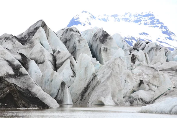 Heinabergsjokull Παγετώνας Και Λιμνοθάλασσα Στην Ισλανδία — Φωτογραφία Αρχείου