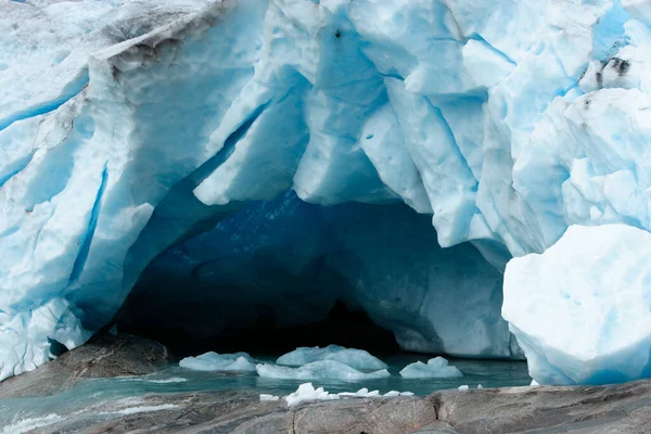 Geleira Nigardsbreen Vale Jostedalen Parque Nacional Jostedalbreen Noruega — Fotografia de Stock