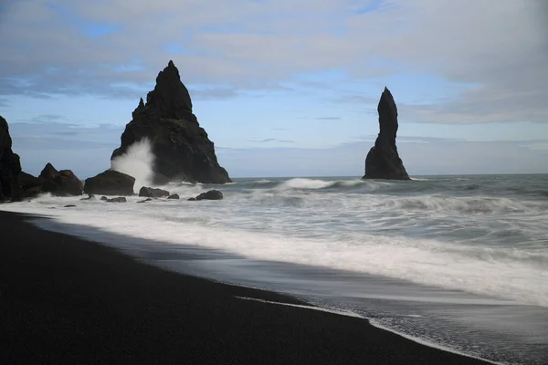 Reynisfjara Black Sand Beach Must Islanda — Foto Stock