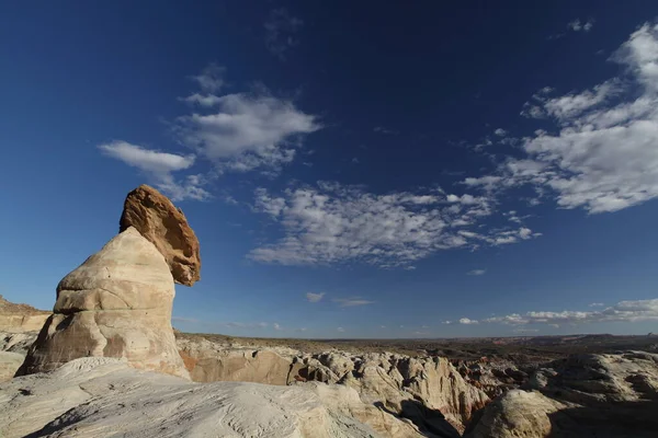 Beyaz Hoodoo Toadstool Hoodoo Rimrocks Grand Staircase Escalante Ulusal Anıtı — Stok fotoğraf