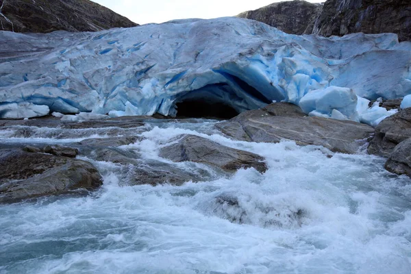 Glaciar Nigardsbreen Valle Jostedalen Parque Nacional Jostedalbreen Noruega — Foto de Stock
