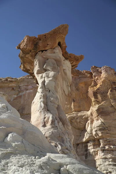 White Hoodoo Toadstool Hoodooo Rimrocks Grand Staircase Escalante National Monument — Stock Fotó