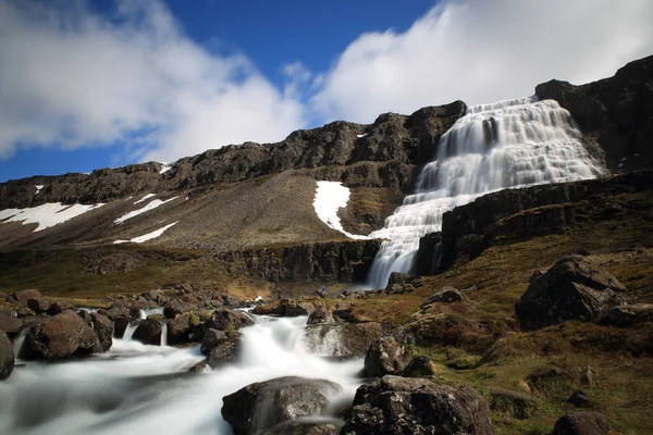 Dynjandi Waterfall Westfjord Iceland — 图库照片