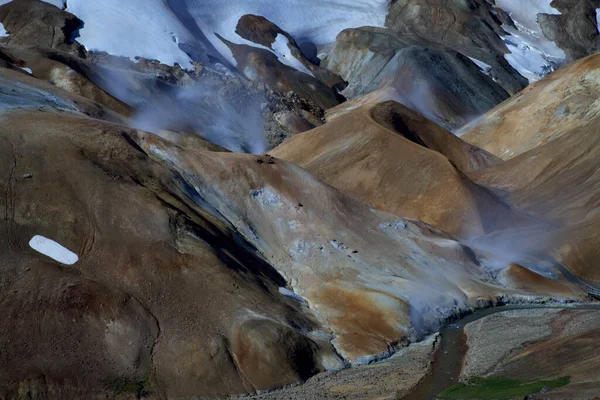 Kerlingarfjoll Ogress Mountains Montanhas Rhyolite Uma Cordilheira Vulcânica Situada Nas — Fotografia de Stock