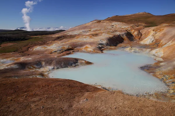 Los Campos Lava Krafla Leirhnukur Zona Termal Islandia — Foto de Stock