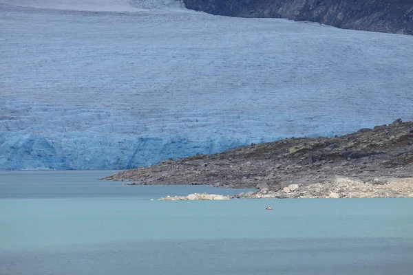 Styggevatnet Com Geleira Austdalsglacier Fundo Noruega — Fotografia de Stock