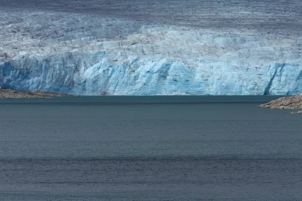 Styggevatnet Med Austdalsglaciären Bakgrunden Norge — Stockfoto