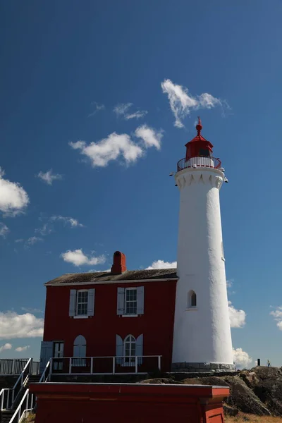 Lieu Historique National Phare Fisgard Long Côte Pacifique Près Victoria — Photo