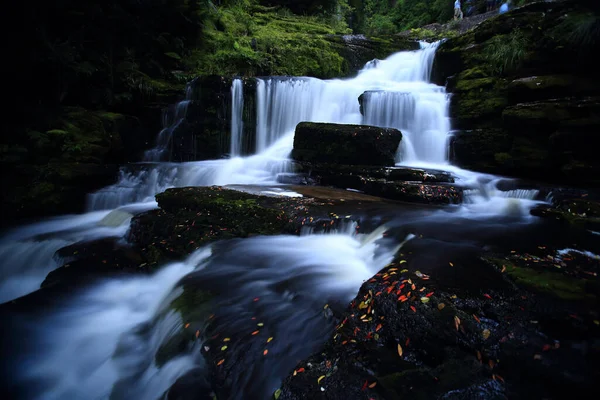 Mclean Falls Sul Fiume Tautuku Catlins Forest Park Nuova Zelanda — Foto Stock