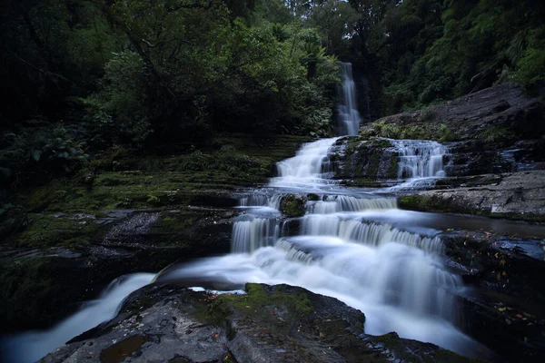 Mclean Falls Tautuku River Catlins Forest Park New Zealand — Stock Photo, Image